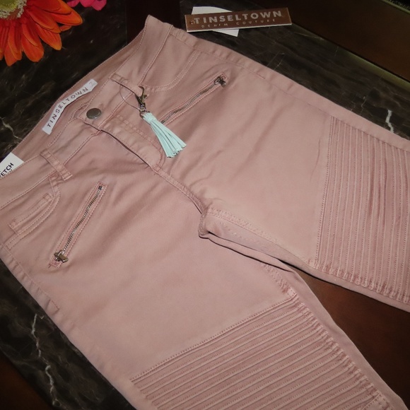 Tinseltown Denim - Moto Skinny Jeans - "Blush" - size 7 - NWT